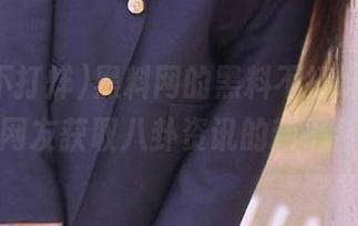 黑料网的黑料不打烊，成为网友获取八卦资讯的新平台